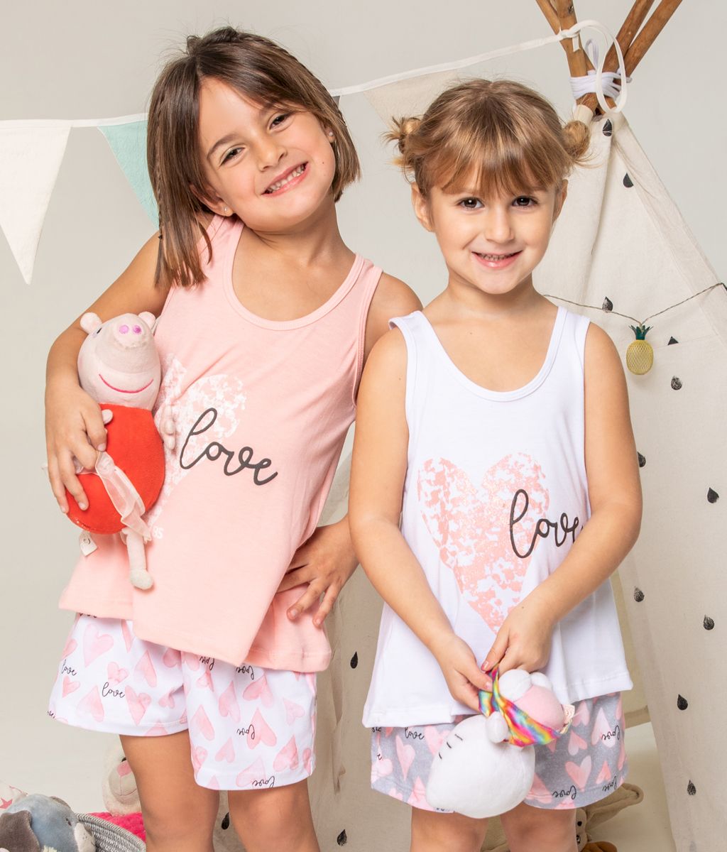 Pijama Infantil LOVE SS - Bianca Secreta